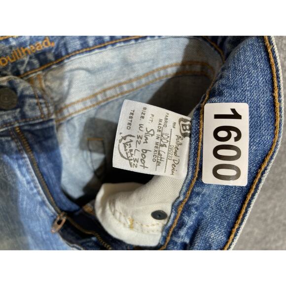 Bullhead Men’s Jeans Blue Denim Dark Wash Slim Boot Leg Men’s Size 32x32 - Picture 8 of 8